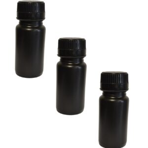 3x Black 125 ml HDPE bottle for photosensitive products by Comptoir des flacons. Nigeria-Materiels.com offers high-quality plumbing and construction supplies. Trust us for all your project needs.