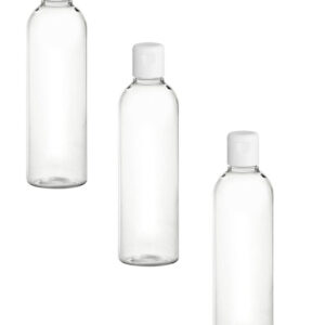 3x 250 ml transparent PET bottle with hinged cap by Comptoir des flacons. Discover top-quality construction and hardware products at Nigeria-Materiels.com. We deliver excellence in every order.