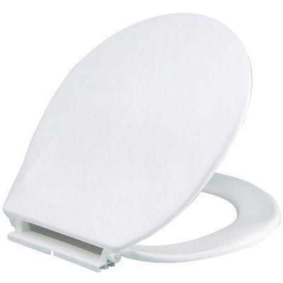 Monaco toilet seat - white polypropylene nylon - 445x375 mm. Nigeria-Materiels.com provides premium hardware and industrial supplies. Trust us for all your construction needs.