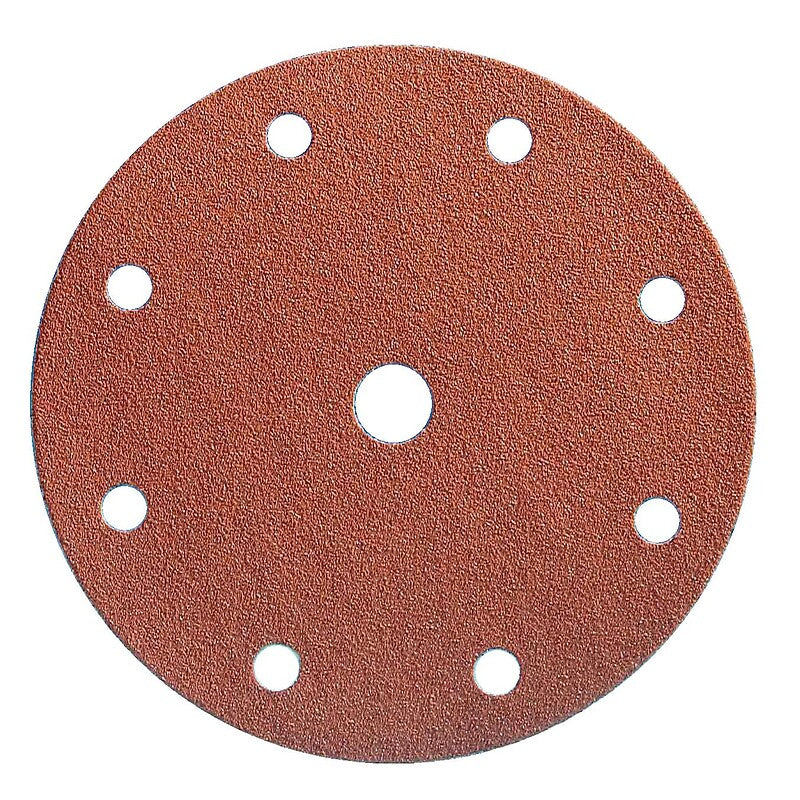 Abrasive discs 9 holes corundum paper KP131 diameter 150 mm grain 120 in box of 100. Find the best construction and hardware materials at Nigeria-Materiels.com. We are your trusted partner.