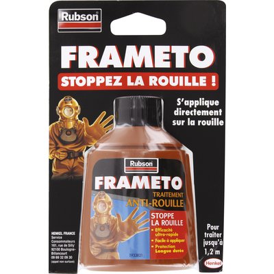 ANTIROUILLE FRAMETO FLACON90ml. Find the best plumbing and construction materials at Nigeria-Materiels.com. We are your trusted partner.