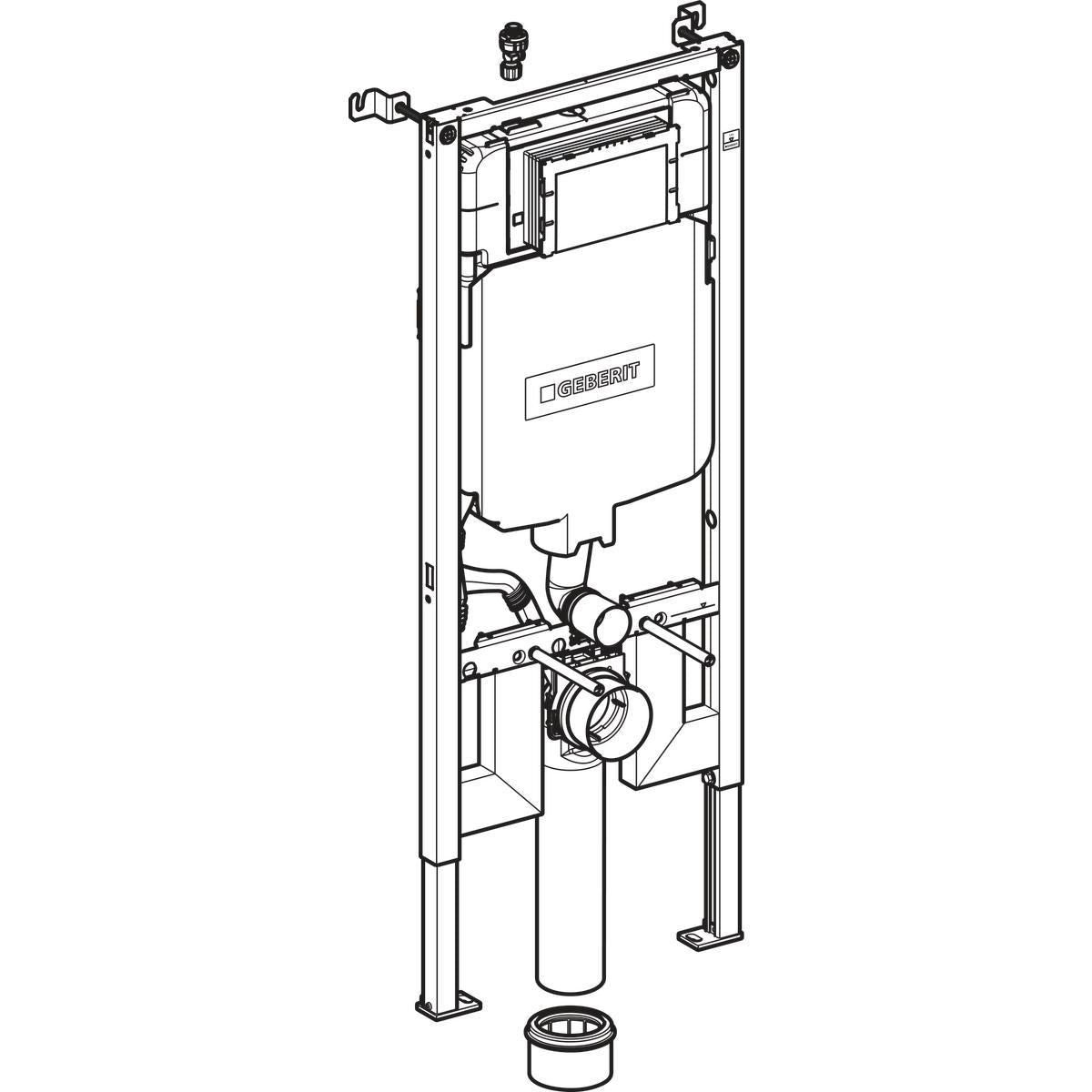 GEBERIT Duofix WC extra-flat support frame 114 cm, ref. 111796001. Find the best plumbing and construction materials at Nigeria-Materiels.com. We are your trusted partner.