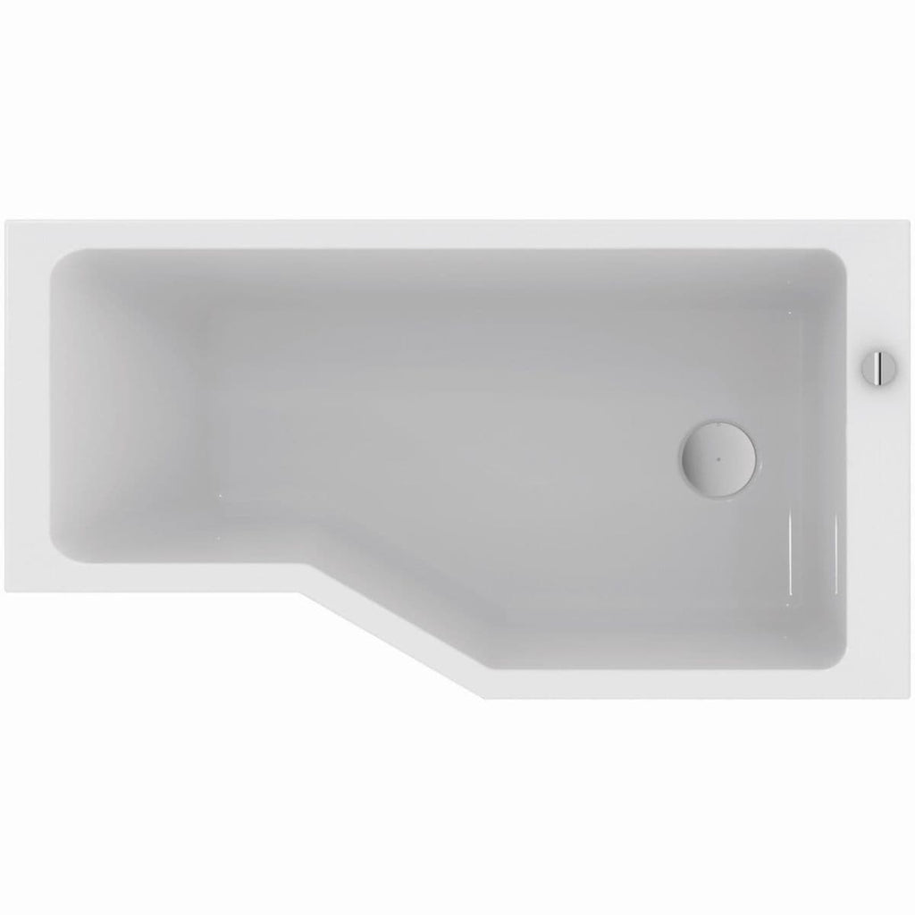 Asymmetrical bathtub PLENITUDE 3 170/90-70 cm right white acrylic drain included. Get the best construction and hardware products at Nigeria-Materiels.com. We deliver quality and value.