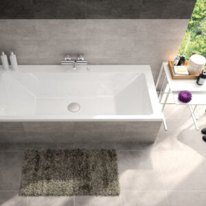 DUO PLENITUDE 3 rectangular bathtub 180 x 80 cm white acrylic drain included. Find the best plumbing and construction materials at Nigeria-Materiels.com. We are your trusted partner.