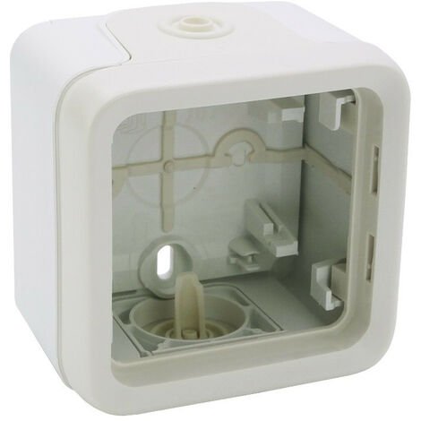 White modular end box - 1 station - Ref.069689. Find durable industrial and electrical materials at Nigeria-Materiels.com. We are committed to excellence.