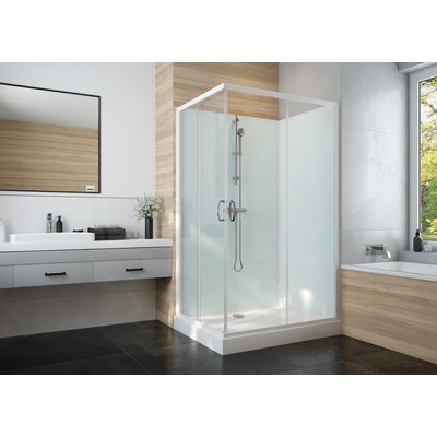 IZI BOX 2 square shower cabin corner 80 cm sliding doors in transparent glass Ref. L11IZBC0080. Nigeria-Materiels.com is your go-to source for plumbing and electrical products. Shop with us for quality and affordability.