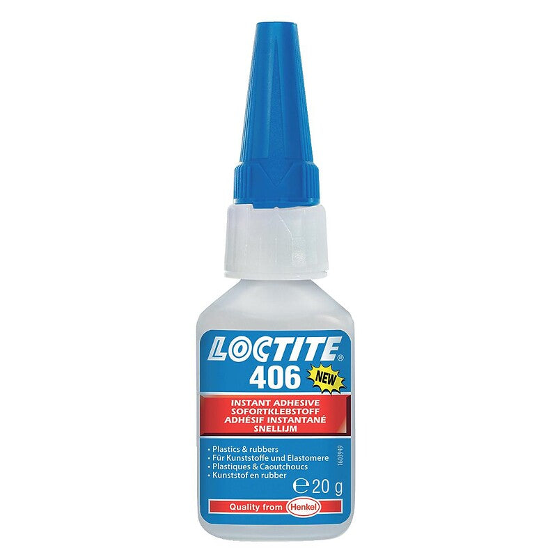 Colle cyanoacrylate multi-usages Loctite 406, tube de 20 g. Nigeria-Materiels.com offers a wide selection of hardware and industrial products. Quality and affordability guaranteed.