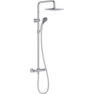 JULY shower column with thermostatic mixer and square chrome shower head ref. E5523-CP. Nigeria-Materiels.com is dedicated to providing premium electrical and industrial supplies. Your satisfaction is our goal.