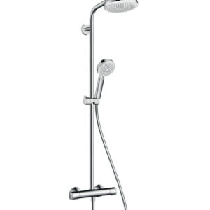 Showerpipe Crometta 160 Shower Column Thermostatic Shower Mixer White/Chrome 27264400. Nigeria-Materiels.com is dedicated to providing premium industrial and plumbing supplies. Your satisfaction is our goal.