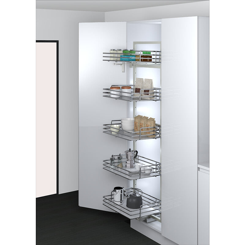 5-basket pull-out column - Ellite range - Chrome, white background - width 450 mm. Discover premium industrial and plumbing products at Nigeria-Materiels.com. We deliver excellence in every order.