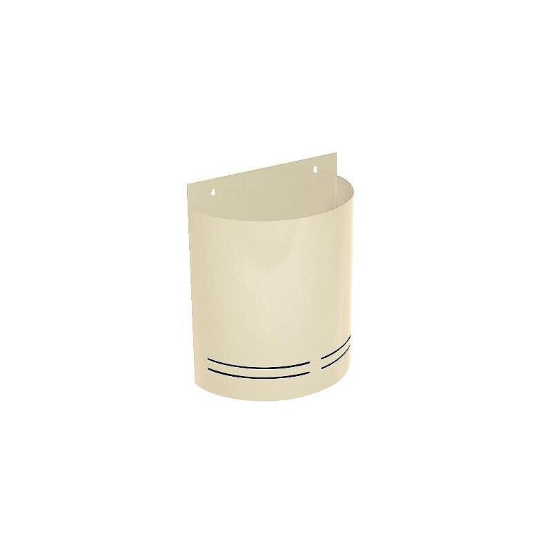 Half-cylindrical wall-mounted basket - 20L - RAL 1015 Ivory. Find the best construction and hardware materials at Nigeria-Materiels.com. We are your trusted partner.