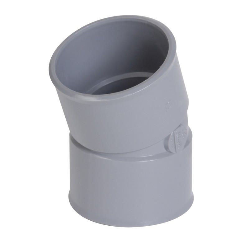 Female-female elbow 20° - UCH22 - Grey PVC - Ø 40 mm. Nigeria-Materiels.com is dedicated to providing premium construction and hardware materials. Your satisfaction is our priority.