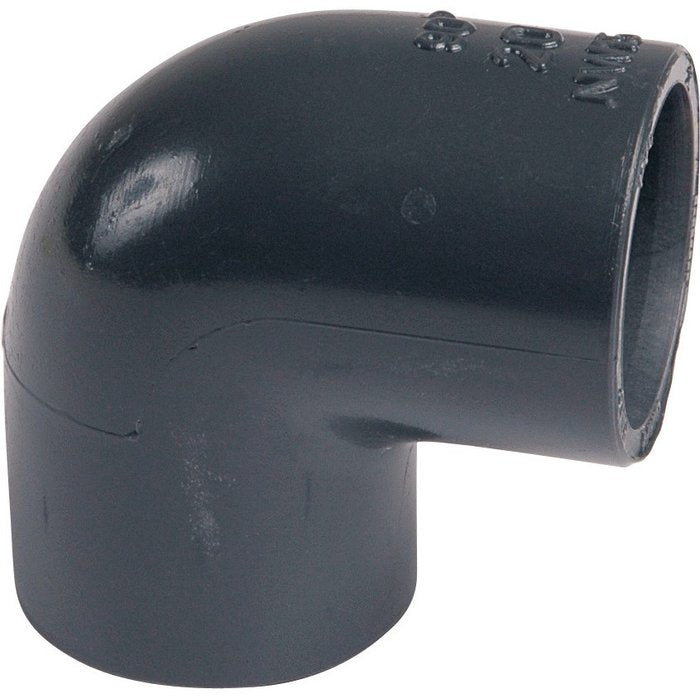 Simple 90° female-female elbow to glue d40 B4M40. Nigeria-Materiels.com offers a comprehensive selection of industrial and construction materials. Your success is our priority.