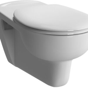 ALTERNA Mobilita 70 cm elongated wall-hung toilet bowl in white ceramic without rim, without seat. Nigeria-Materiels.com offers top-quality hardware and construction materials. Find everything you need for your projects in one place.