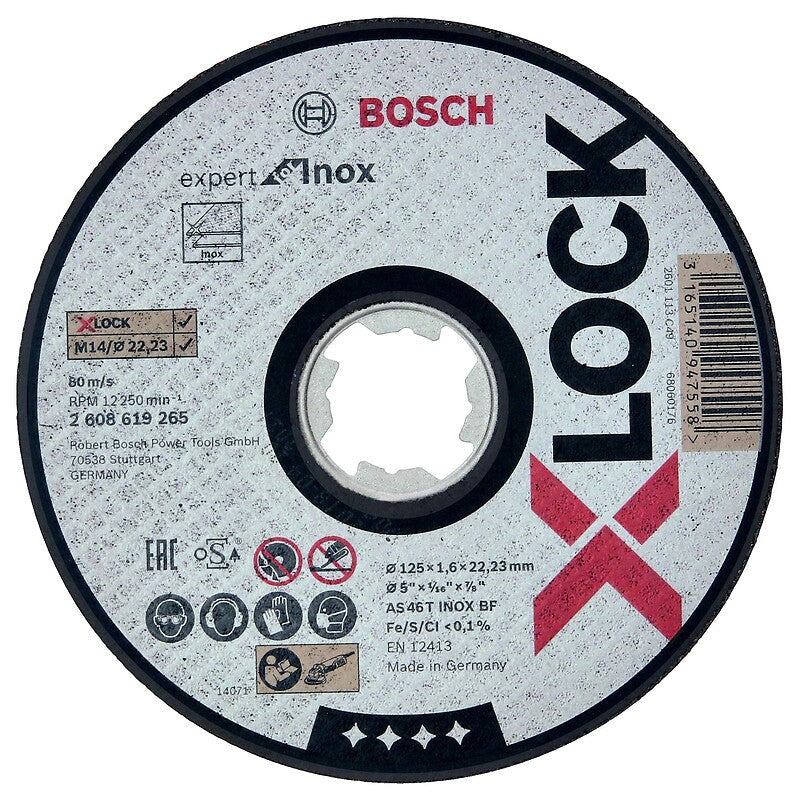 Xlock 125x1.6 mm flat hub stainless steel cutting disc. Nigeria-Materiels.com is your ultimate destination for hardware and construction supplies. We offer top-quality products for plumbing, electrical, and industrial needs.