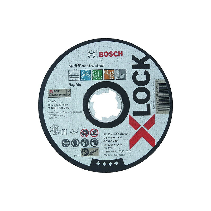 Xlock 125x1 mm flat hub multi-construction cutting disc box of 25 discs. Your go-to online store for electrical and construction materials is Nigeria-Materiels.com. We ensure quality and affordability.