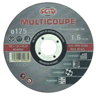 MULTI-CUT 125 TRUNK DISC. Find durable plumbing and electrical materials at Nigeria-Materiels.com. We are committed to excellence.