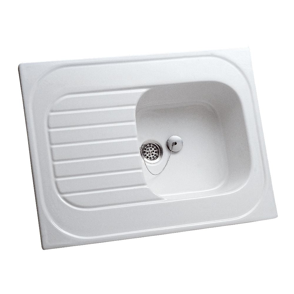 GEBERIT RODEZ sink 1 bowl, 1 drainer 80x60 White, Ref.693000000. Nigeria-Materiels.com offers a wide range of hardware and industrial supplies. Trust us for all your project needs.