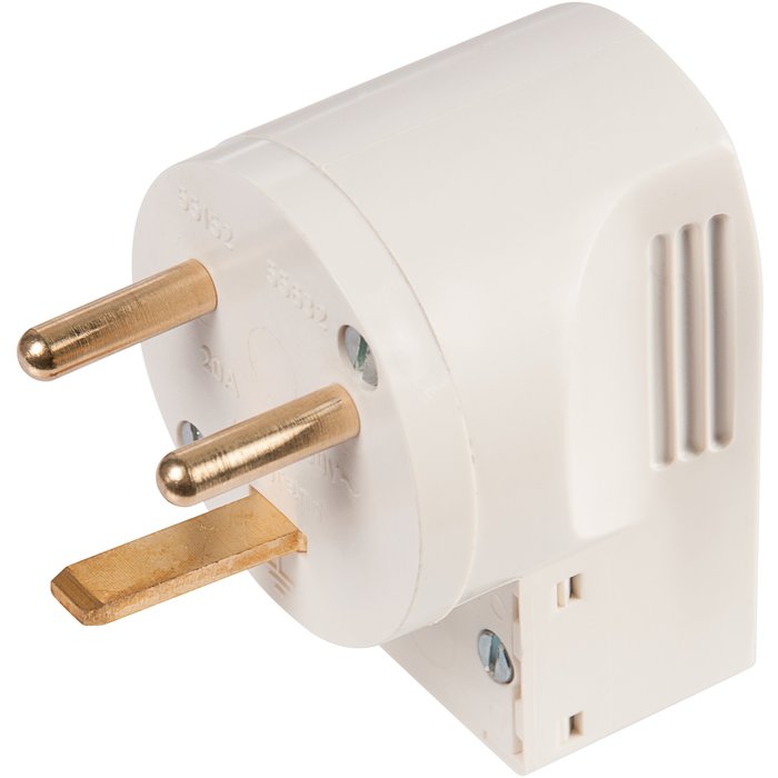 Plug - 20 A - 2P+T - plastic - with cable clamp - side outlet - Ref.055152. Nigeria-Materiels.com is dedicated to providing premium industrial and plumbing supplies. Your satisfaction is our goal.