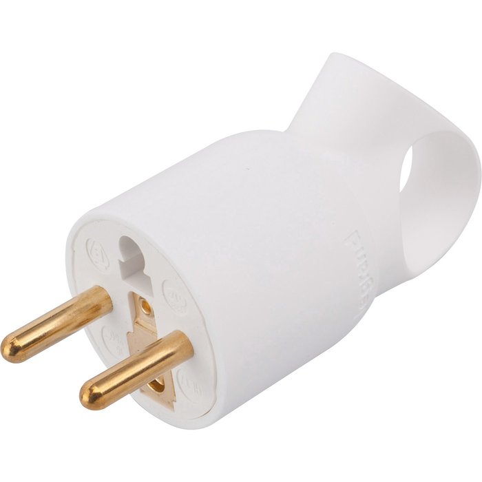 2P+T plug - 16 A - plastic - rings - white - Ref.050420. Find high-quality plumbing and electrical products at Nigeria-Materiels.com. We cater to both small and large-scale projects.