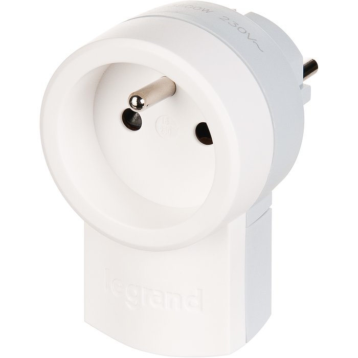 2P+T double function plug - white/grey - 16 A. Explore our range of electrical and construction products at Nigeria-Materiels.com. We deliver quality and reliability.