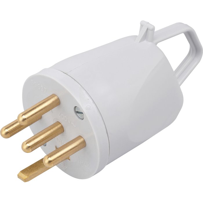 Plexo plug 20 A - 3P+N+T - IP44-IK08 - handle with side outlet - grey - Ref.055637. Nigeria-Materiels.com is dedicated to providing top-notch hardware and construction supplies. Your satisfaction is our priority.