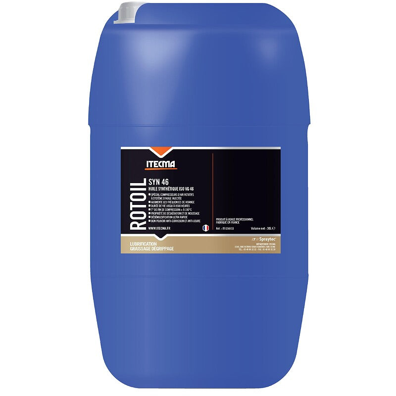 Rotoil syn 46 rotary compressor oil 30 liter can. Nigeria-Materiels.com is your trusted partner for construction and industrial materials. Enjoy a seamless shopping experience with us.