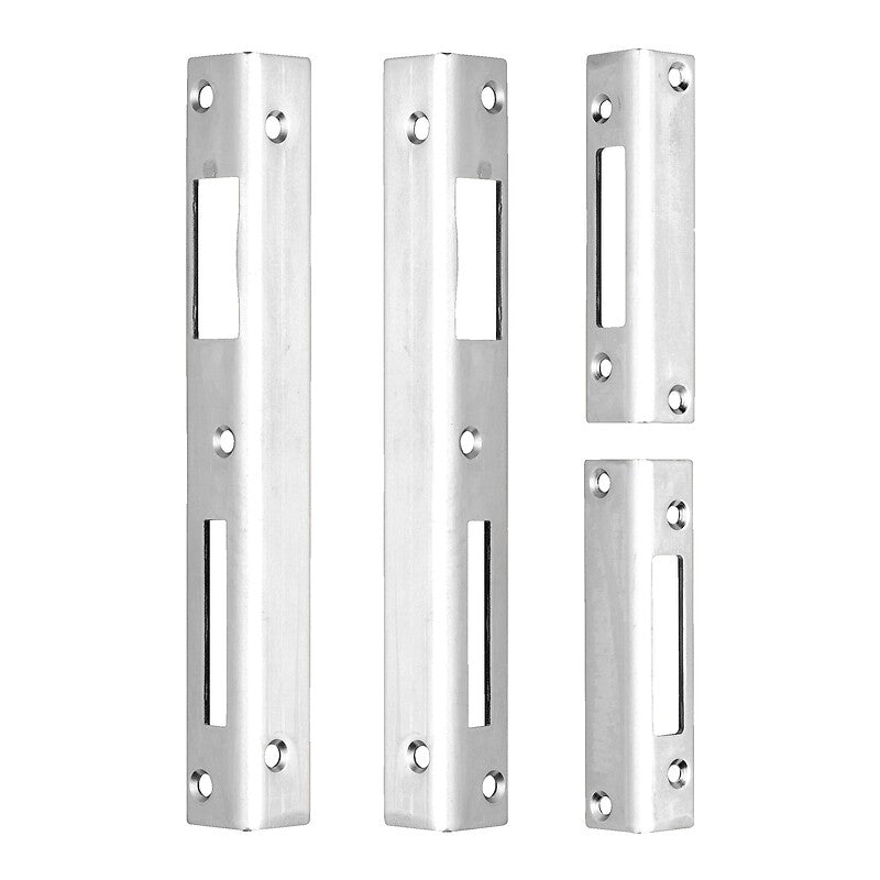 Set of flat strike plates for Trilogia® II 3-point mortise lock. Find durable electrical and construction materials at Nigeria-Materiels.com. We are committed to excellence.