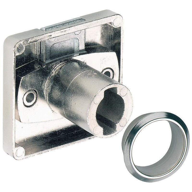 40 x 43 nickel-plated interchangeable cylinder lock kit with rosette and stop - left hand version. Nigeria-Materiels.com is your trusted partner for all your construction and hardware needs. Shop with us for quality and affordability.