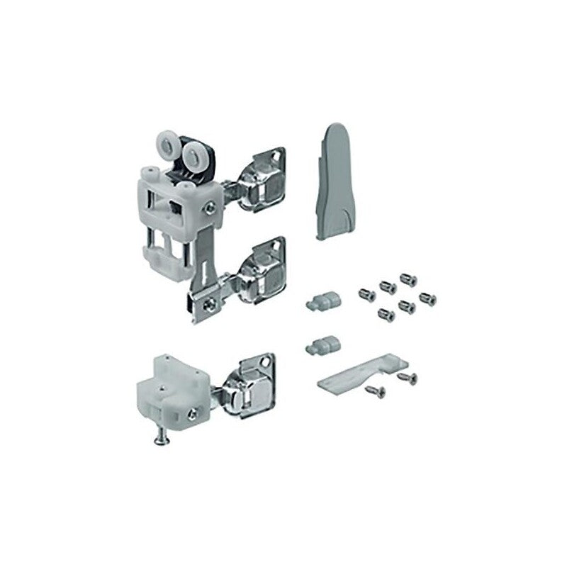 Wing Line L folding door hardware kit - Classic - top and bottom guide - 12 kg door - white - left-hand hinge. Explore our range of electrical and construction products at Nigeria-Materiels.com. We deliver quality and reliability.