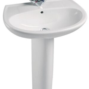 JACOB DELAFON BRIVE2 50cm white mesh washbasin ref E1345F00, with or without washbasin column. Explore our extensive catalog of industrial and construction materials at Nigeria-Materiels.com. We deliver quality and reliability.