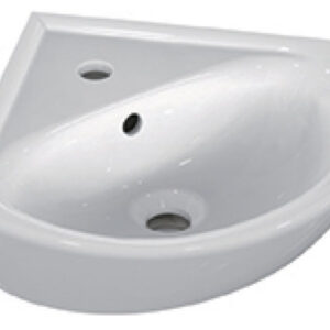 ULYSSE 34 cm white corner washbasin Ref. E899701. Nigeria-Materiels.com offers a wide selection of plumbing and electrical products. Quality and affordability guaranteed.