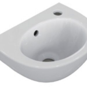 PORCHER ULYSSE 35 cm white washbasin Ref. E898501. Find the best plumbing and construction materials at Nigeria-Materiels.com. We are your trusted partner.