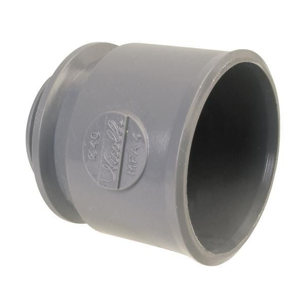 Female adapter sleeve - UMFA4 - Grey PVC - Ø 40 mm. Find durable plumbing and electrical materials at Nigeria-Materiels.com. We are committed to excellence.