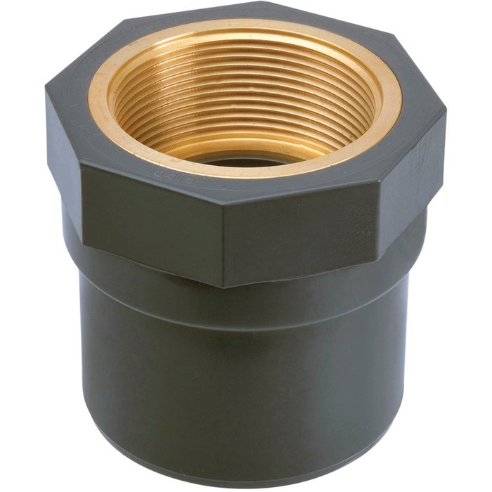 Sleeve with brass thread K62 PVC-U female-male diameter 32/40x1 ref. BMML32. Find reliable industrial and plumbing supplies at Nigeria-Materiels.com. We make your projects easier and more efficient.