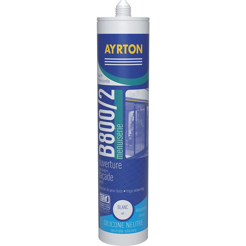 Neutral silicone joinery sealant B 800/2 white color 300 ml cartridge. Explore our collection of construction and hardware products at Nigeria-Materiels.com. We deliver quality and value.