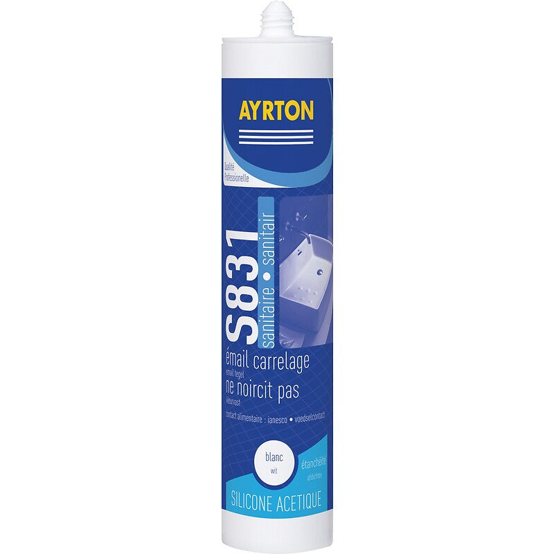 Sanitary silicone acetic sealant S 831 translucent 300 ml cartridge. Nigeria-Materiels.com provides premium hardware and industrial supplies. Trust us for all your construction needs.