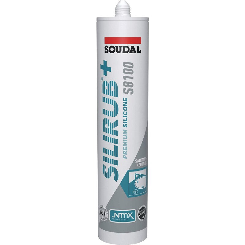 Silirub+ S8100 sanitary sealant, anthracite colour, 310 ml cartridge. Nigeria-Materiels.com provides a comprehensive range of industrial and plumbing materials. Your satisfaction is guaranteed.