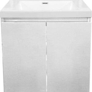 Primeo 60 cm 2-door white suspended vanity unit. Nigeria-Materiels.com offers high-quality hardware and industrial tools. Trust us for all your project needs.