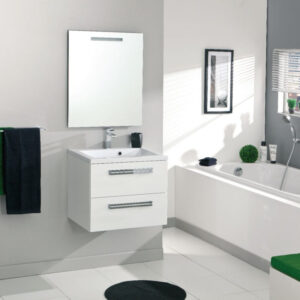 SEDUCTA 60 cm vanity unit, 2 drawers, glossy white. At Nigeria-Materiels.com, we bring you premium hardware and industrial tools. Shop with us for durable and efficient solutions.