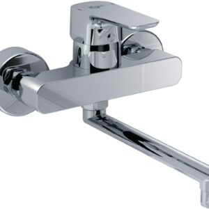 IDEAL STANDARD KHEOPS wall-mounted sink mixer with chrome tube spout ref. B0758AA. Nigeria-Materiels.com is your go-to source for plumbing and electrical products. Shop with us for quality and affordability.