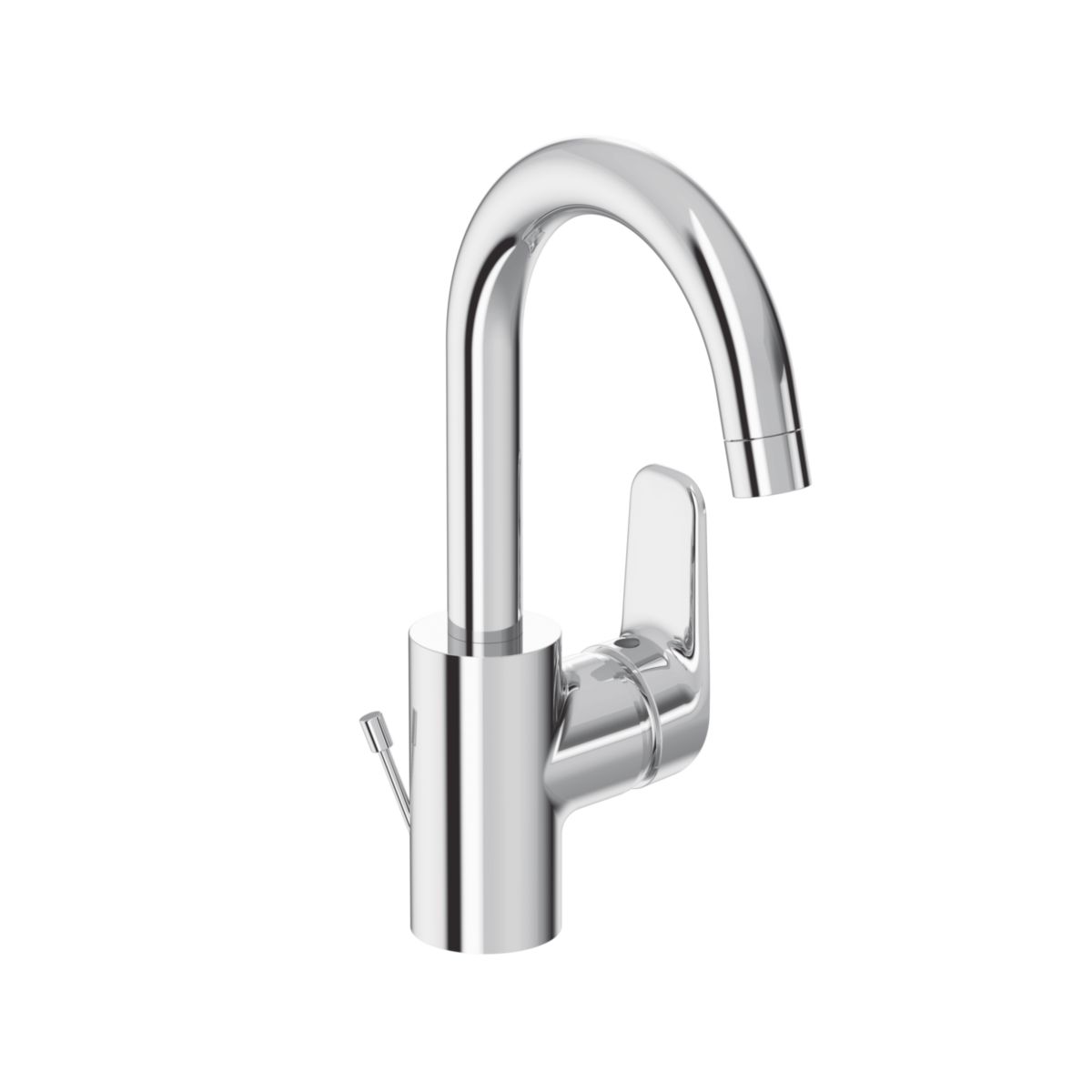 PORCHER Okyris washbasin mixer with tube spout, polypropylene waste, chrome ref. D0572AA. Nigeria-Materiels.com offers high-quality plumbing and construction supplies. Trust us for all your project needs.