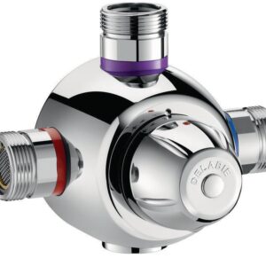 DELABIE Premix T3 collective thermostatic mixer flow rate 90 liters per minute male 26 x 34 L 144 H 95 P23: ref. 731300. Explore our extensive catalog of industrial and construction materials at Nigeria-Materiels.com. We deliver quality and reliability.