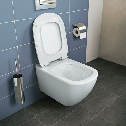 TESI Aquablade wall-hung WC pack with invisible fixings, ultra-thin seat, soft close Ref. T354601. Find high-quality plumbing and electrical products at Nigeria-Materiels.com. We cater to both small and large-scale projects.