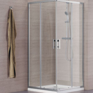 ALTERNA Concerto shower screen sliding corner access L 100 x H 195 cm shiny silver profile transparent glass. Nigeria-Materiels.com is dedicated to providing premium industrial and plumbing supplies. Your satisfaction is our goal.