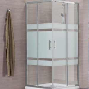 ALTERNA Concerto shower screen sliding corner access L 70 x H 195 cm shiny silver profile transparent glass. Nigeria-Materiels.com offers high-quality hardware and industrial tools. Trust us for all your project needs.