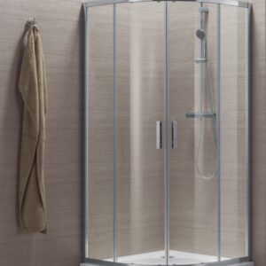 ALTERNA Concerto quarter circle sliding shower screen L 80 x H 195 cm shiny silver profile transparent glass, Ref.NDF80X. Nigeria-Materiels.com provides a comprehensive range of industrial and plumbing materials. Your satisfaction is guaranteed.