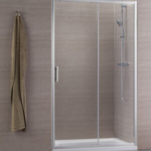 Concerto shower screen front access sliding 2 panels 110 x 110 cm shiny silver profile transparent glass. Nigeria-Materiels.com is your one-stop shop for electrical and hardware needs. Enjoy a seamless shopping experience.