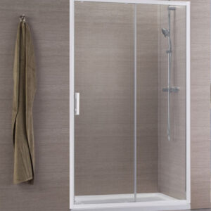 Concerto shower screen front access sliding 2 panels 110 x 110 cm white profile transparent glass. Nigeria-Materiels.com is your go-to source for construction and hardware supplies. Enjoy a seamless shopping experience.