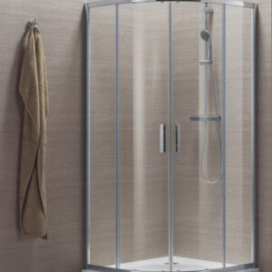 Concerto quarter circle sliding shower screen L 80 x H 195 cm shiny silver profile transparent glass. Nigeria-Materiels.com offers a wide range of hardware and electrical products. Quality and affordability guaranteed.